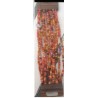 Bracelet femme fermoir en bois orange rose marron