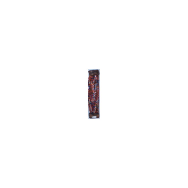Bracelet femme fermoir en bois rouge bleu argenté