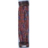 Bracelet femme fermoir en bois rouge bleu argenté