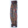 Bracelet femme fermoir en bois doré rouge bleu