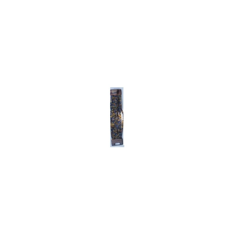 Bracelet femme fermoir en bois marron noir argenté