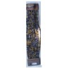 Bracelet femme fermoir en bois marron noir argenté