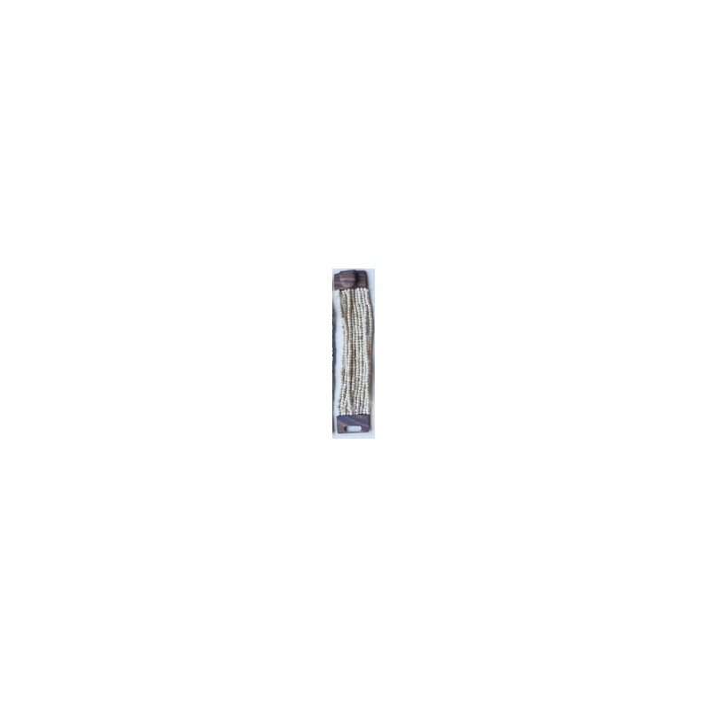 Bracelet femme fermoir en bois blanc crème