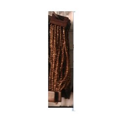 Bracelet femme fermoir en bois marron cuivré