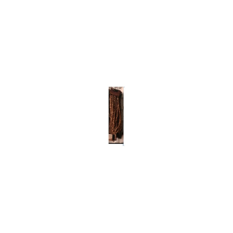 Bracelet femme fermoir en bois marron cuivré