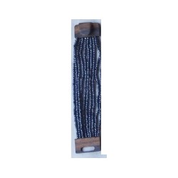 Bracelet femme fermoir en bois bleu argenté