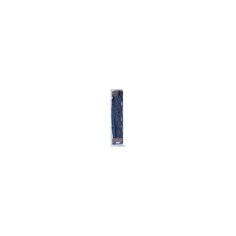 Bracelet femme fermoir en bois bleu argenté