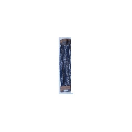 Bracelet femme fermoir en bois bleu argenté Bracelet femme fermoir en bois bleu argenté