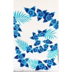 Paréo blanc bleu