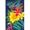 Paréo bleu hibiscus