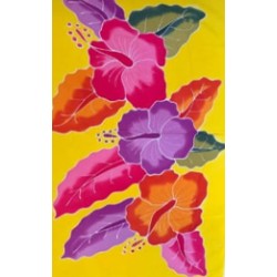 Paréo jaune hibiscus