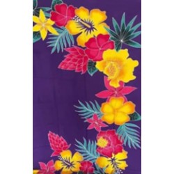 Paréo violet fleurs...