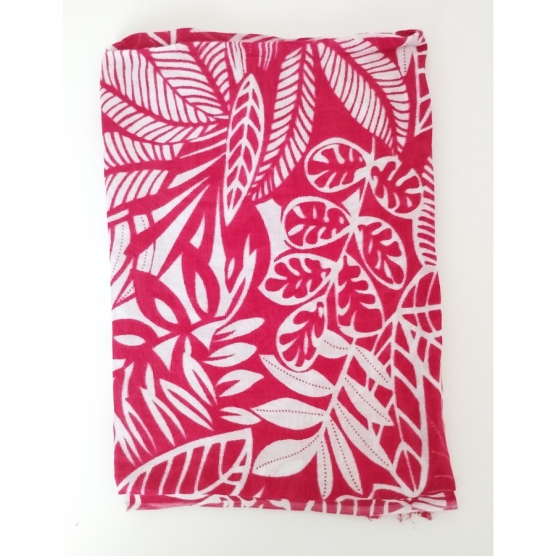 Paréo rouge et blanc