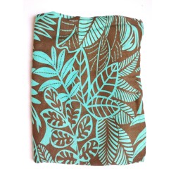 Paréo marron et vert turquoise