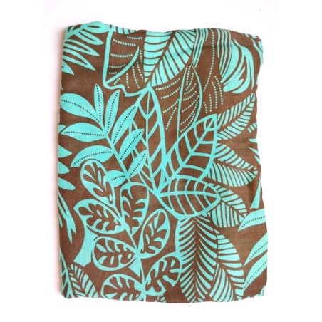 Paréo marron et vert turquoise Paréo marron et vert turquoise