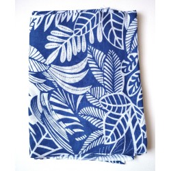 Paréo bleu et blanc