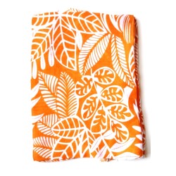 Paréo orange et blanc