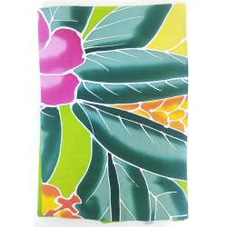 Paréo vert fleurs tropicales