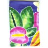 Paréo violet fleurs tropicales