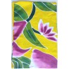 Paréo jaune fleurs tropicales 1
