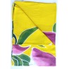 Paréo jaune fleurs tropicales