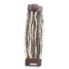 Bracelet avec fermoir bois XL crème argenté