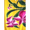 Paréo jaune fleurs tropicales