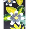 Paréo noir fleurs de tiaré 1