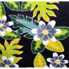 Paréo noir fleurs de tiaré