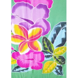 Paréo vert hibiscus