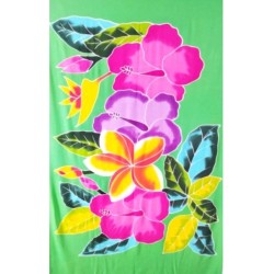 Paréo vert hibiscus