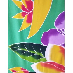 Paréo vert hibiscus