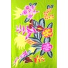 Paréo vert fleurs tropicales 1