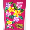 Paréo rose fleurs de frangipanier