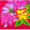 Paréo rouge fleurs tropicales