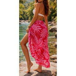 Paréo rouge et rose