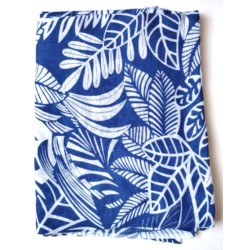 Paréo bleu et blanc