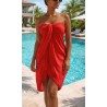 Paréo uni rouge