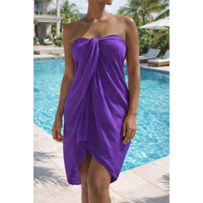 Paréo uni violet