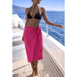 Paréo uni rose fuschia