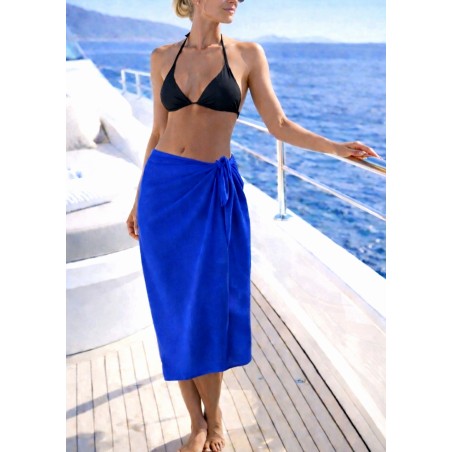 Paréo uni bleu foncé