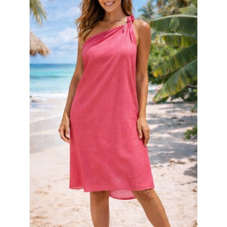 Paréo uni rose saumon