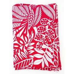 Paréo rouge et blanc