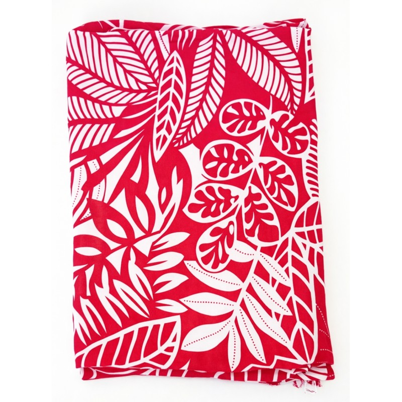 Paréo rouge et blanc