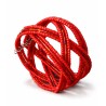 Bracelet femme torsadé rouge