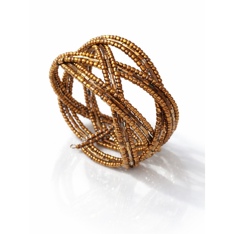 Bracelet femme torsadé doré