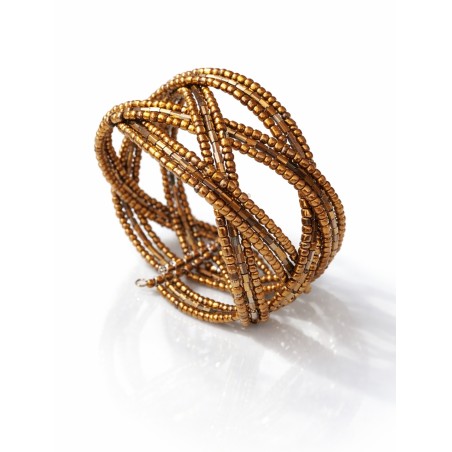 Bracelet femme torsadé doré