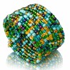 Bracelet femme vert bleu jaune violet multicolore