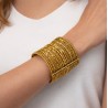 Bracelet femme manchette doré