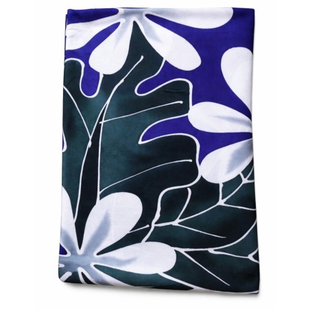 Paréo violet fleurs de tiaré